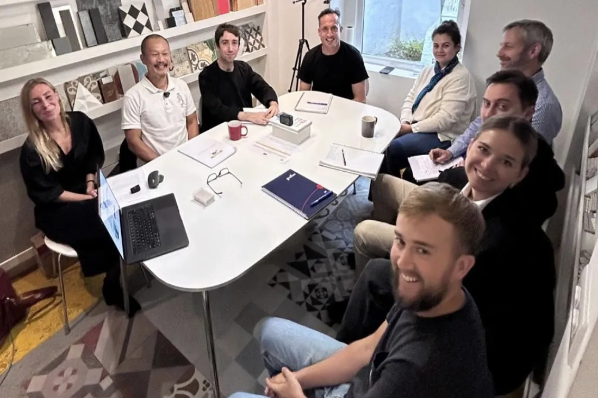 Round table CPD workshop at XUL architecture studio with diverse team of professionals