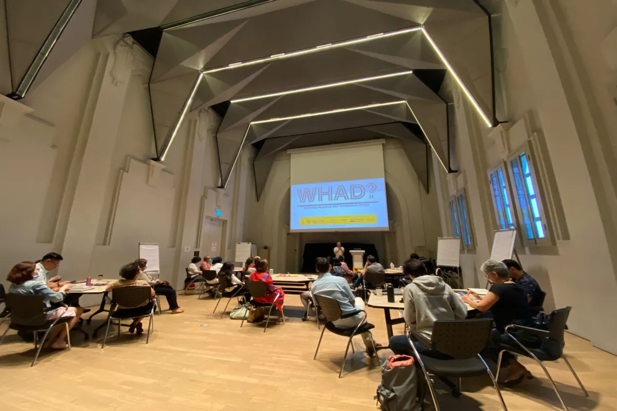 WHAD presentation at SOX 2022 conference in modern venue with engaged architecture professionals audience